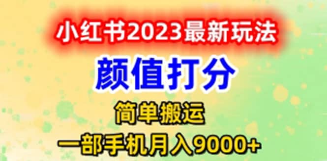 最新小红书颜值打分玩法，日入300+闭环玩法-巴叔叔资源网