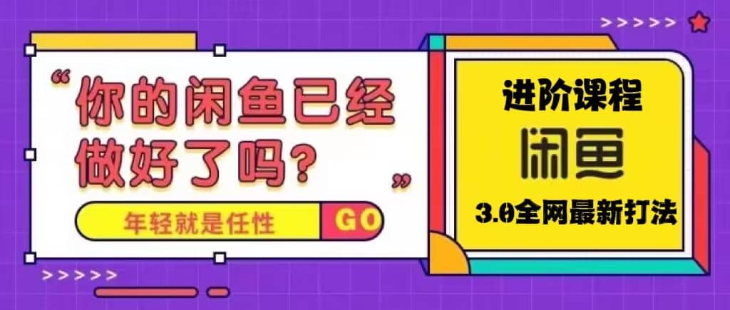 火爆全网的咸鱼玩法进阶课程，咸鱼进阶课程-巴叔叔资源网