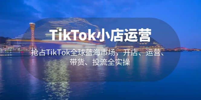 TikTok小店运营 抢占TikTok全球蓝海市场，开店、运营、带货、投流全实操-巴叔叔资源网