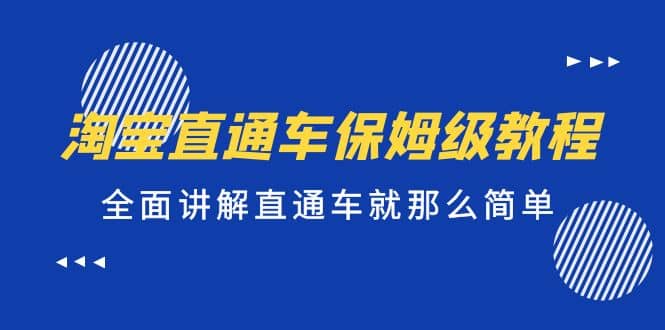 淘宝直通车保姆级教程，全面讲解直通车就那么简单-巴叔叔资源网