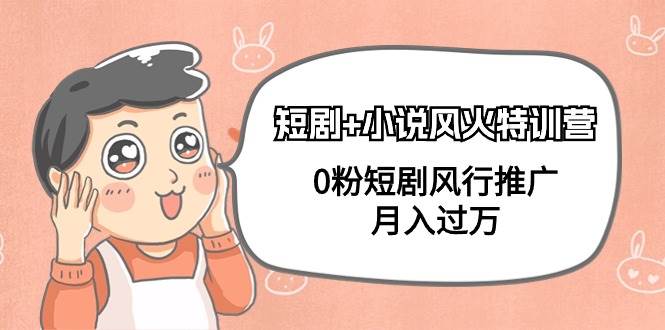 短剧+小说风火特训营，0粉短剧风行推广，月入过万（102节课）-巴叔叔资源网