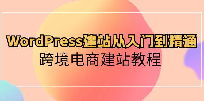 WordPress建站从入门到精通，跨境电商建站教程-巴叔叔资源网