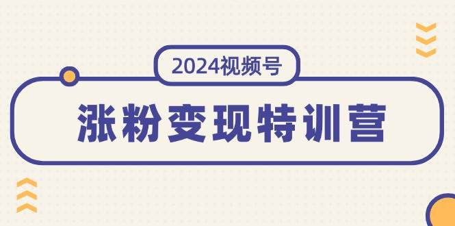 2024视频号-涨粉变现特训营：一站式打造稳定视频号涨粉变现模式（10节）-巴叔叔资源网