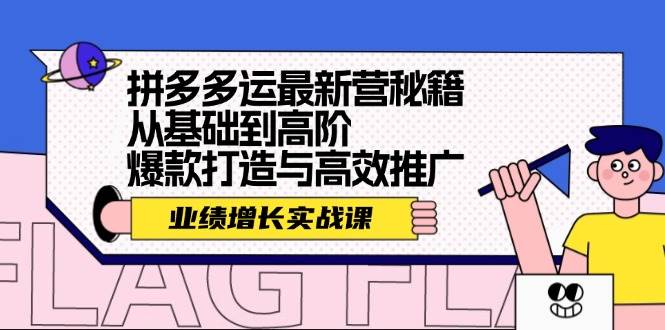拼多多运最新营秘籍：业绩 增长实战课，从基础到高阶，爆款打造与高效推广-巴叔叔资源网