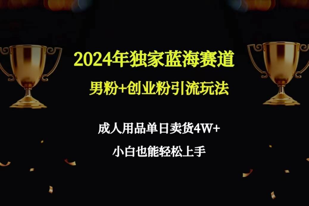 2024年独家蓝海赛道男粉+创业粉引流玩法，成人用品单日卖货4W+保姆教程-巴叔叔资源网