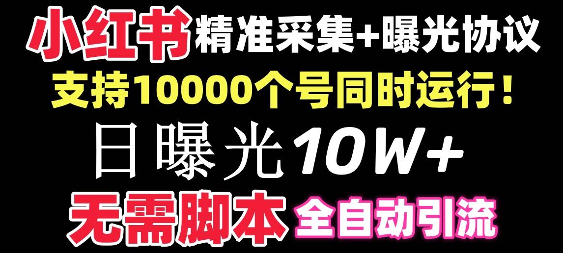 【价值10万！】小红书全自动采集+引流协议一体版！无需手机，支持10000-巴叔叔资源网
