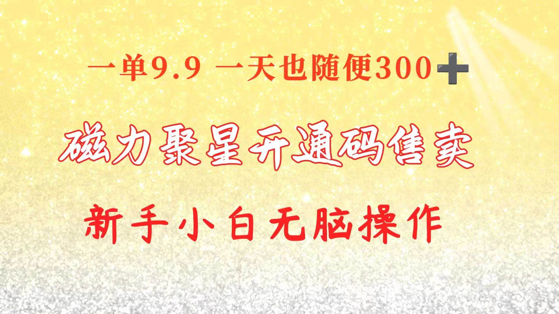 快手磁力聚星码信息差 售卖  一单卖3.9  一天也轻松300+ 新手小白无脑操作-巴叔叔资源网