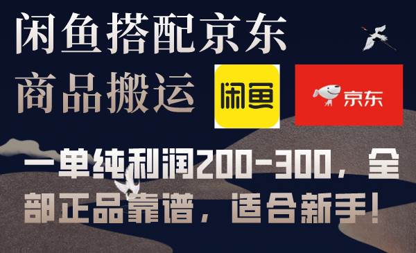 闲鱼搭配京东备份库搬运，一单纯利润200-300，全部正品靠谱，适合新手！-巴叔叔资源网