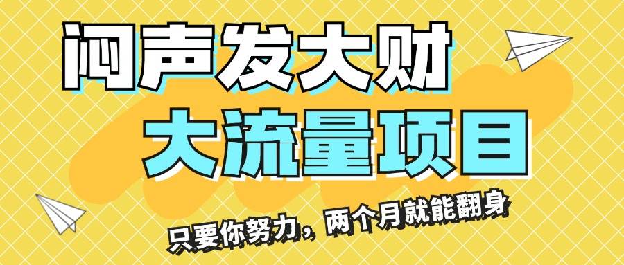 闷声发大财，大流量项目，月收益过3万，只要你努力，两个月就能翻身-巴叔叔资源网