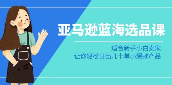 亚马逊-蓝海选品课：适合新手小白卖家，让你轻松日出几十单小爆款产品-巴叔叔资源网