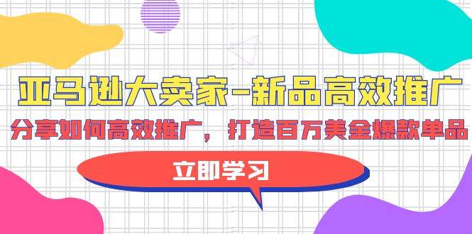 亚马逊 大卖家-新品高效推广，分享如何高效推广，打造百万美金爆款单品-巴叔叔资源网