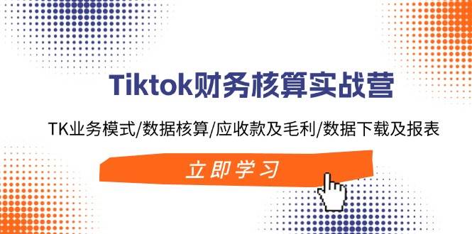 Tiktok财务核算实战营：TK业务模式/数据核算/应收款及毛利/数据下载及报表-巴叔叔资源网
