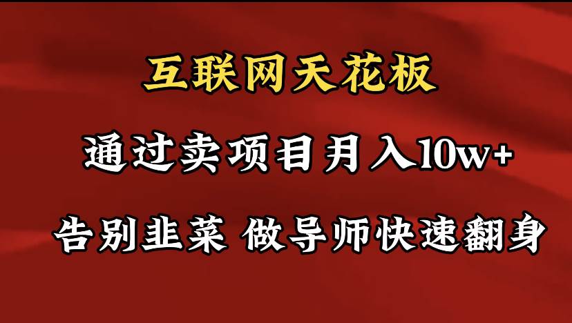导师训练营互联网的天花板，让你告别韭菜，通过卖项目月入10w+，一定要…-巴叔叔资源网
