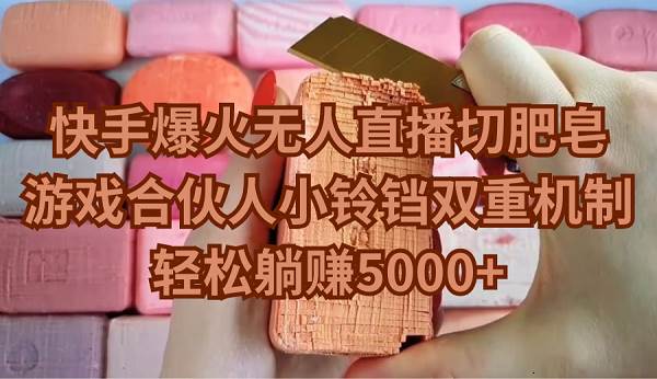 快手爆火无人直播切肥皂，游戏合伙人小铃铛双重机制，轻松躺赚5000+-巴叔叔资源网