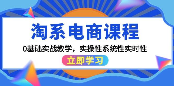 淘系电商课程，0基础实战教学，实操性系统性实时性（15节课）-巴叔叔资源网