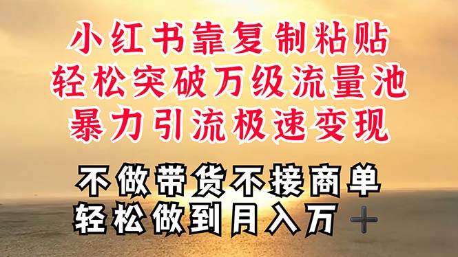 深层揭秘小红书，靠复制粘贴，一周突破万级流量池，无脑搬运，暴力引流…-巴叔叔资源网
