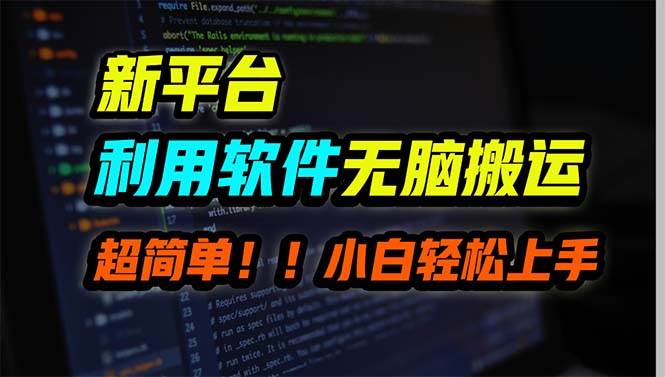 新平台用软件无脑搬运，月赚10000+，小白也能轻松上手-巴叔叔资源网