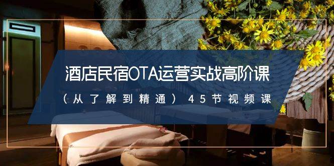 酒店民宿-OTA运营实战高阶课（从了解到精通）45节视频课-巴叔叔资源网