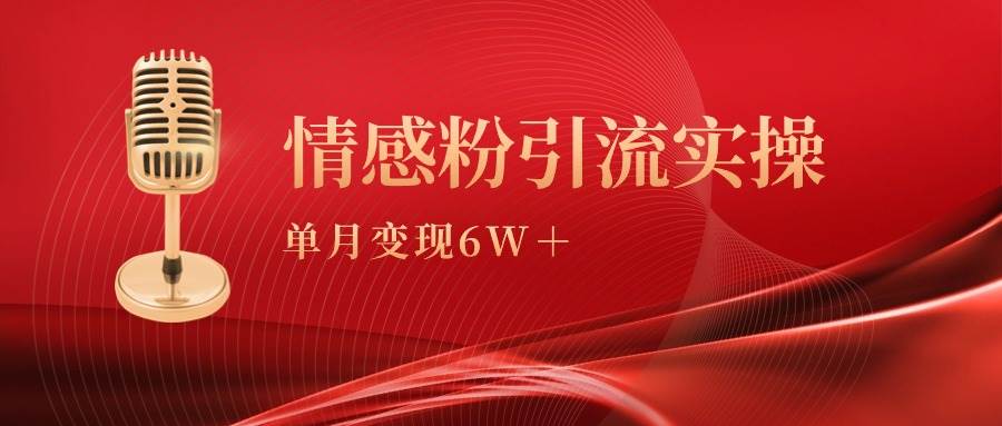 单月变现6w+，情感粉引流变现实操课-巴叔叔资源网