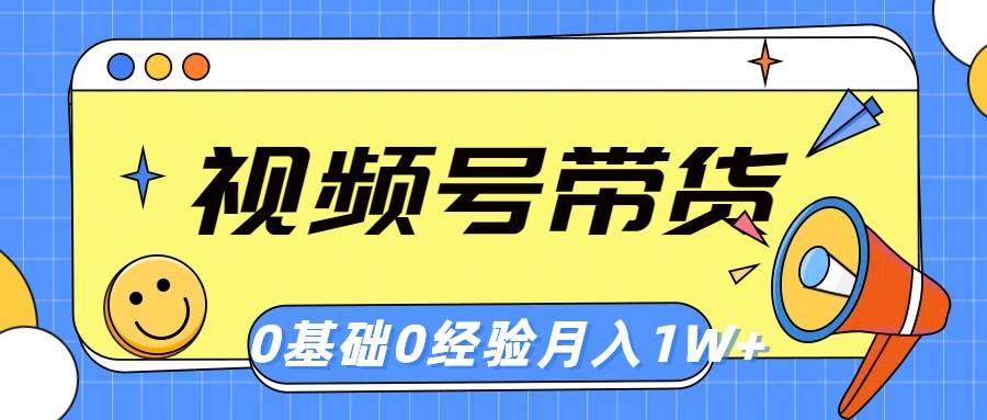 视频号轻创业带货，零基础，零经验，月入1w+-巴叔叔资源网