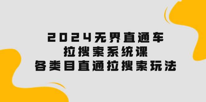 2024无界直通车·拉搜索系统课：各类目直通车 拉搜索玩法！-巴叔叔资源网