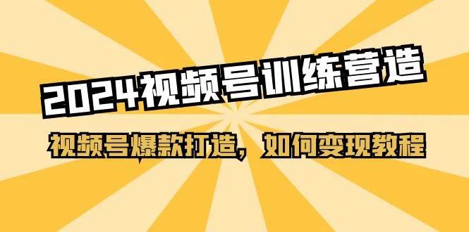 2024视频号训练营，视频号爆款打造，如何变现教程（20节课）-巴叔叔资源网