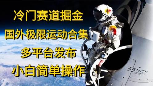 冷门赛道掘金，国外极限运动视频合集，多平台发布，小白简单操作-巴叔叔资源网