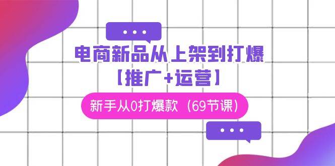 电商 新品从上架到打爆【推广+运营】，新手从0打爆款（69节课）-巴叔叔资源网