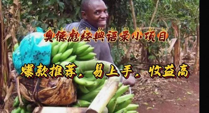 奥德彪经典语录小项目，爆款推荐，易上手，收益高-巴叔叔资源网