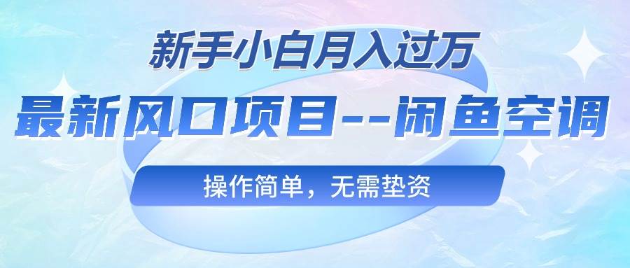 最新风口项目—闲鱼空调，新手小白月入过万，操作简单，无需垫资-巴叔叔资源网