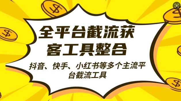 全平台截流获客工县整合全自动引流，日引2000+精准客户-巴叔叔资源网