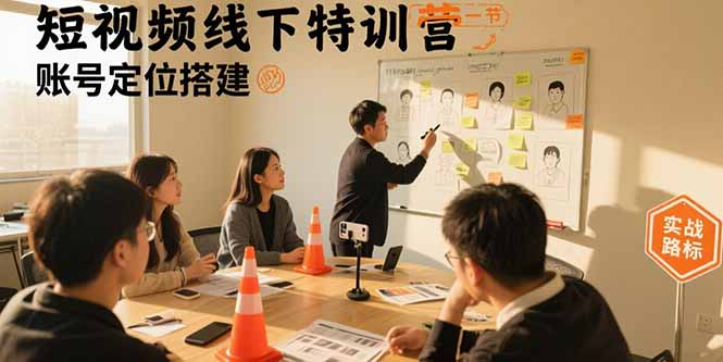 短视频线下特训营：账号定位搭建/口播号拍摄剪辑/直播间流量入口/变现实战-巴叔叔资源网