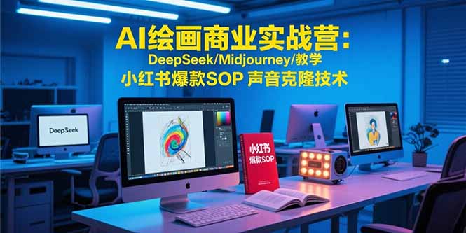 AI绘画商业实战营：DeepSeek/Midjourney/教学 小红书爆款SOP 声音克隆技术-巴叔叔资源网