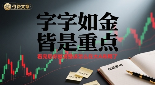 付费文章：字字如金 皆是重点， 看完后 你就清楚该怎么在大A布局了-巴叔叔资源网