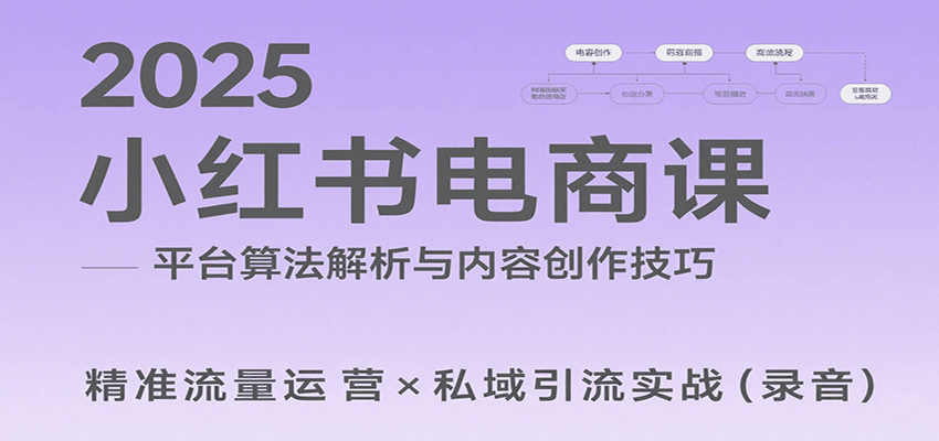 2025小红书电商课：解析算法，创作高转化内容，助力卖家获取流量实现变现(录音)-巴叔叔资源网