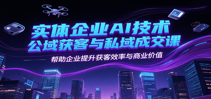 实体企业AI技术公域获客与私域成交课，帮助企业提升获客效率与商业价值-巴叔叔资源网