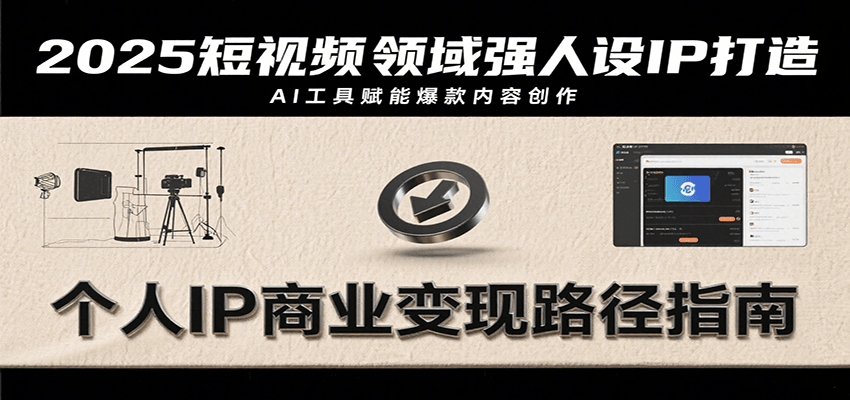 2025短视频领域强人设IP打造，结合爆款案例与AI工具应用，从个人出镜到商业成交转化-巴叔叔资源网
