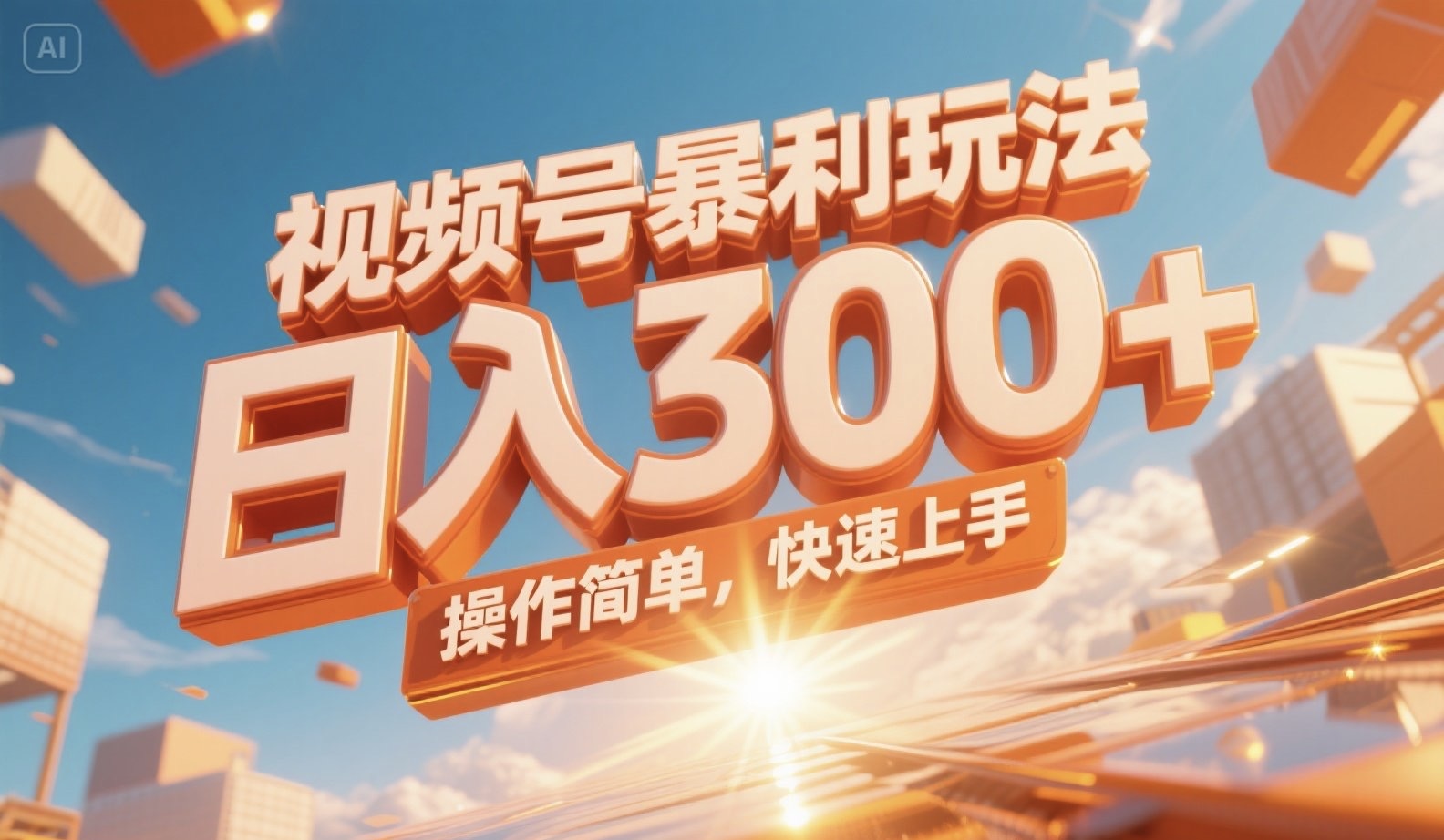 视频号暴利玩法，日入300+，操作简单，快速上手。-巴叔叔资源网