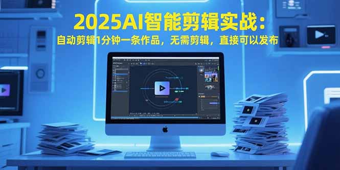 2025AI智能剪辑实战：自动剪辑1分钟一条作品，无需剪辑，直接可以发布-巴叔叔资源网