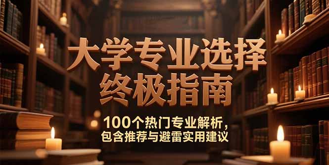 付费文：大学专业选择终极指南,100个热门专业解析,包含推荐与避雷实用建议-巴叔叔资源网