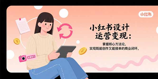 小红书设计运营变现：掌握核心方法论，实现既能创作又能接单的商业闭环-巴叔叔资源网