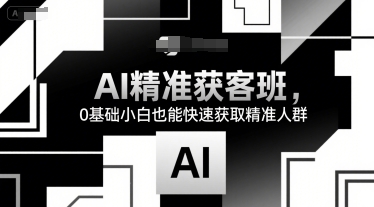 AI精准获客班，0基础小白也能快速获取精准人群-巴叔叔资源网