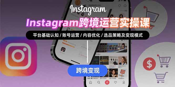 Instagram跨境运营实战：平台认知/账号运营/内容优化/选品策略及变现模式-巴叔叔资源网