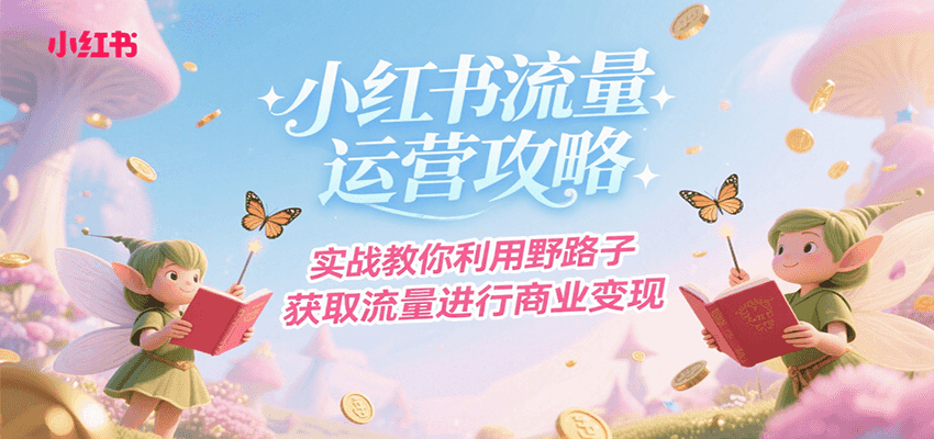 小红书流量运营攻略，实战教你利用野路子获取流量进行商业变现-巴叔叔资源网