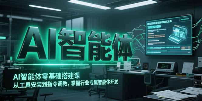 AI智能体零基础搭建课，从工具安装到指令调教，掌握行业专属智能体开发…-巴叔叔资源网