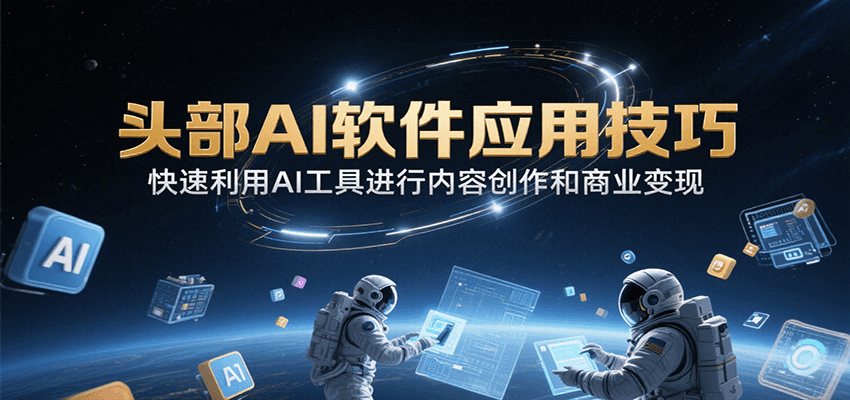 头部AI软件应用技巧，快速利用AI工具进行内容创作和商业变现-巴叔叔资源网