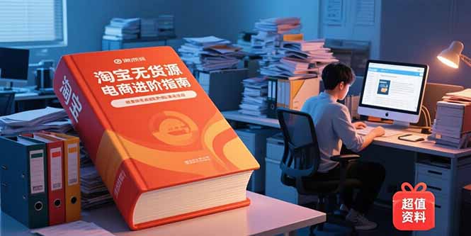 淘宝无货源电商进阶指南，包含新人课、进阶课，配套资料，蓝海选品等-巴叔叔资源网