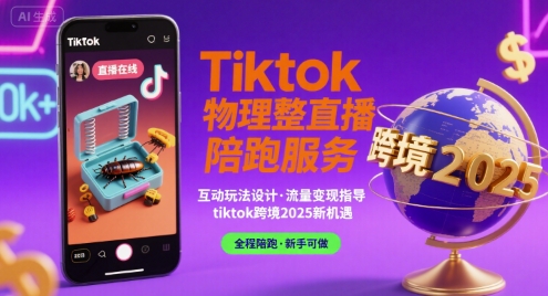 Tiktok物理整蛊直播陪跑服务-tiktok跨境2025-巴叔叔资源网