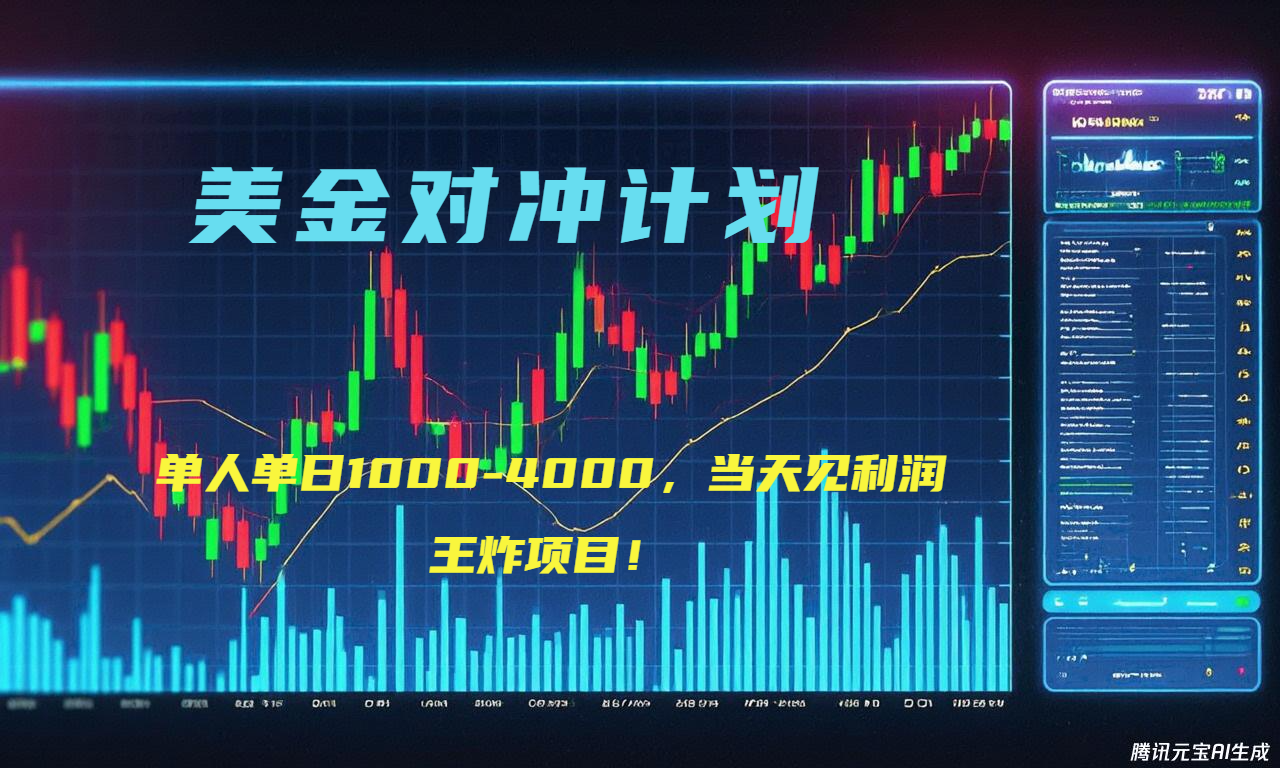 2025年最暴力项目“美金先登计划”最新最强对冲战法，每日实际收益1K-4K-巴叔叔资源网