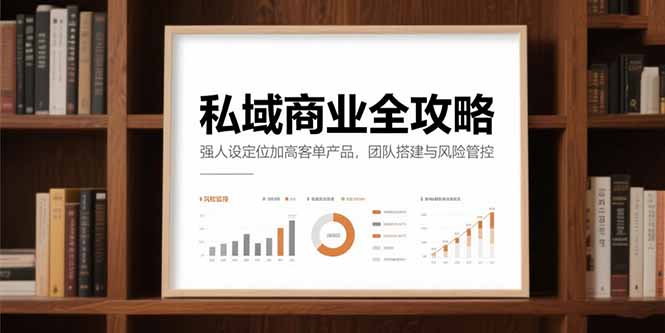 私域商业全攻略，强人设定位加高客单产品，团队搭建与风险管控-巴叔叔资源网
